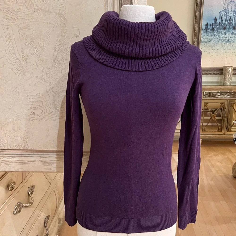 NWT MICHAEL Michael Kors Removable Cowl Neck Long-Sleeve Sweater - Picture 1 of 16